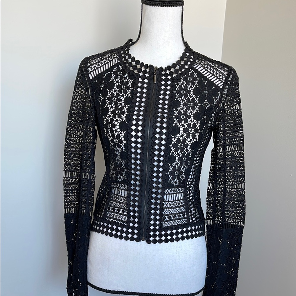 Chic Black Lace Jacket